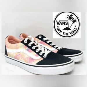 Vans sneakers off the wall lace up coral tie dye women’s size 10